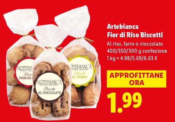 Artebianca Fior di Riso Biscotti