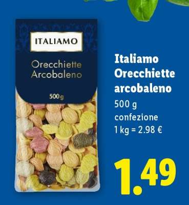 Italiamo Orecchiette arcobaleno