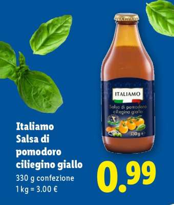 Italiamo Salsa di pomodoro ciliegino giallo