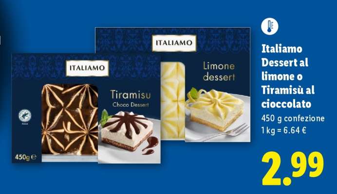 Italiamo Dessert al limone o Tiramisù al cioccolato