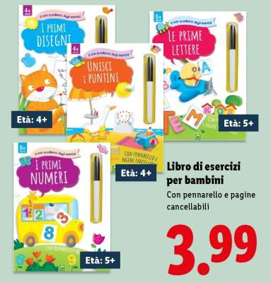 Libro di esercizi per bambini