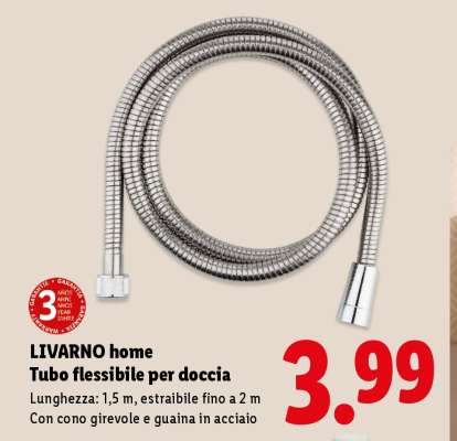 LIVARNO home Tubo flessibile per doccia