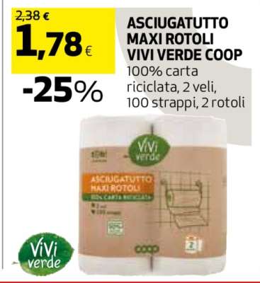 ASCIUGATUTTO MAXI ROTOLI VIVI VERDE COOP