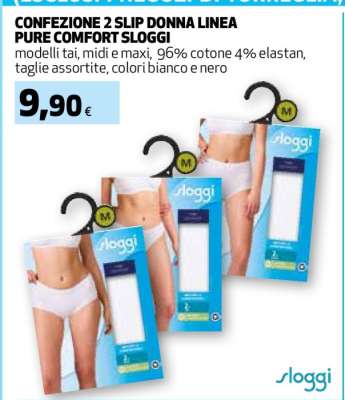 Confezione 2 slip donna linea Pure Comfort Sloggi