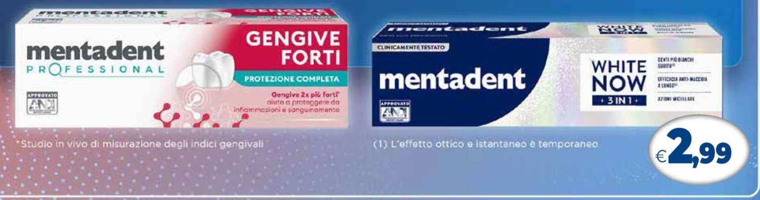 Mentadent Professional Gengive Forti & Mentadent White Now 3-in-1