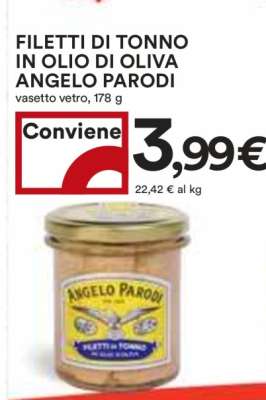 Filetti di tonno in olio di oliva Angelo Parodi