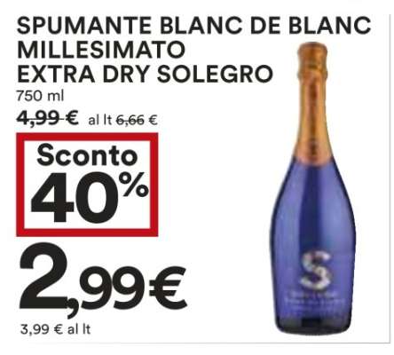 SPUMANTE BLANC DE BLANC MILLESIMATO EXTRA DRY SOLEGRO
