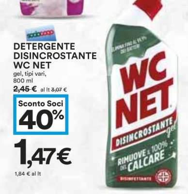 DETERGENTE DISINCROSTANTE WC NET
