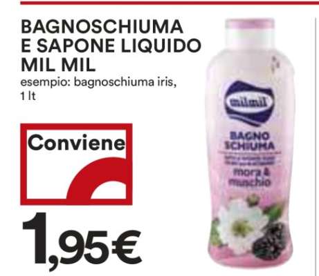 BAGNOSCHIUMA E SAPONE LIQUIDO MIL MIL