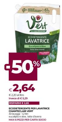 ECODETERGENTE PER LAVATRICE CHANTECLAIR VERT