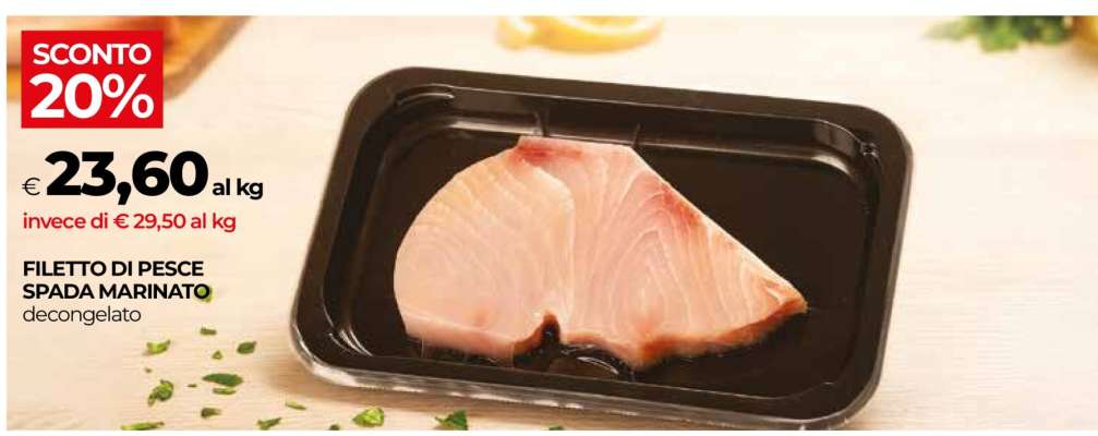 FILETTO DI PESCE SPADA MARINATO