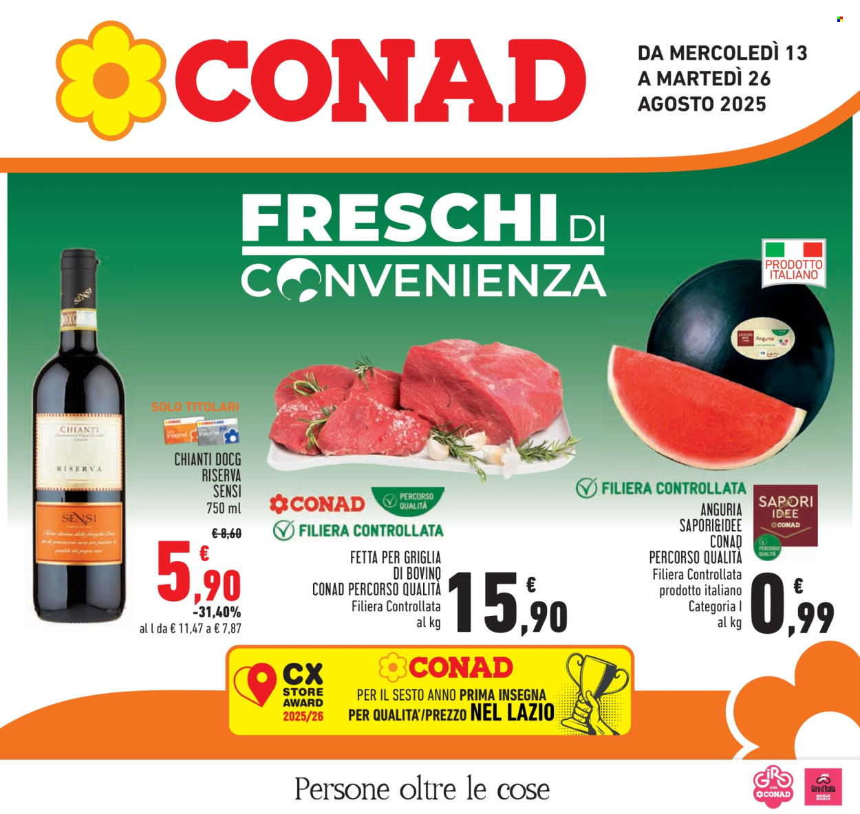 Volantino Conad - 13/8/2025 - 26/8/2025. Pagina 1