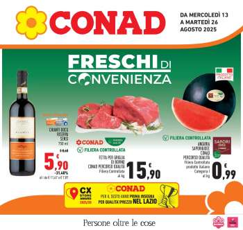 Volantino Conad - 13/8/2025 - 26/8/2025.