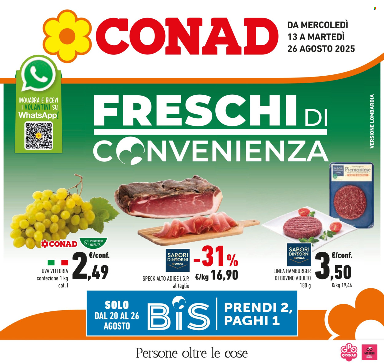Volantino Conad - 13/8/2025 - 26/8/2025. Pagina 1