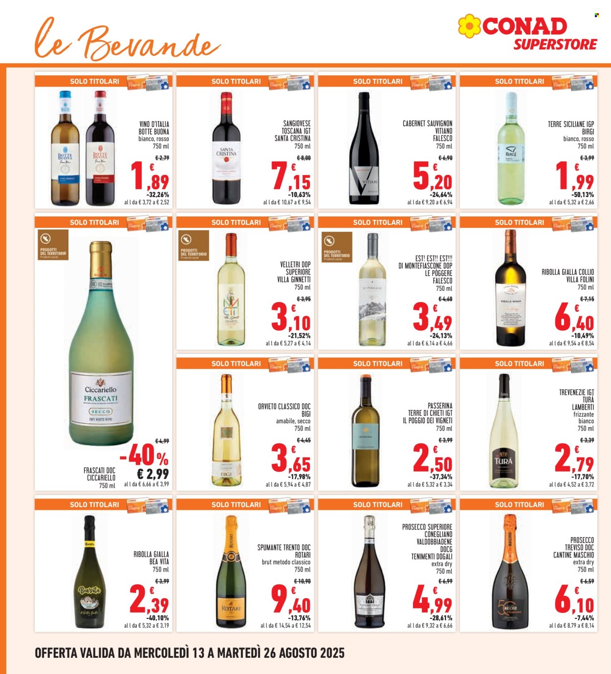 Volantino Conad - 13/8/2025 - 26/8/2025. Pagina 20
