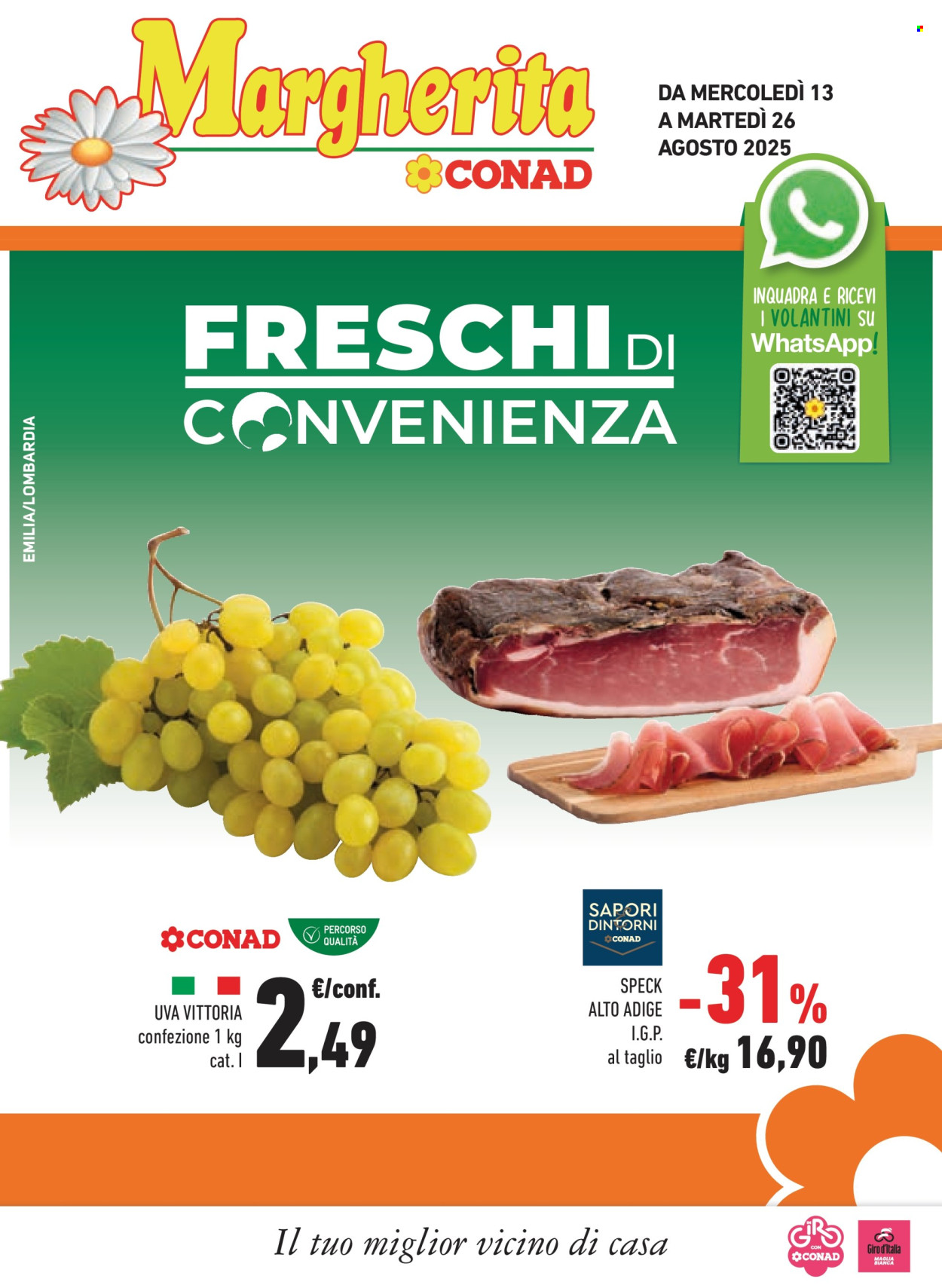 Volantino Margherita Conad - 13/8/2025 - 26/8/2025. Pagina 1