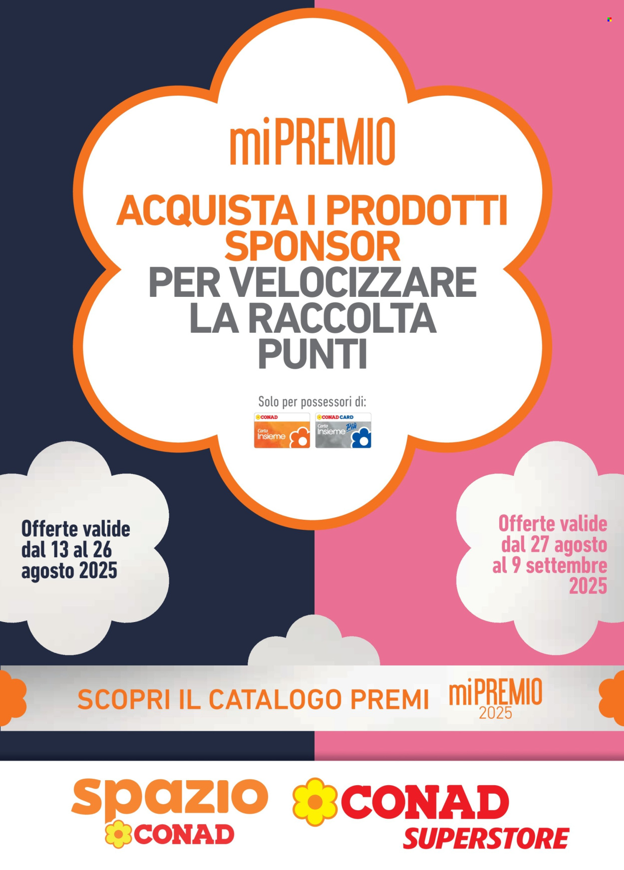 Volantino Conad - 13/8/2025 - 9/9/2025. Pagina 1