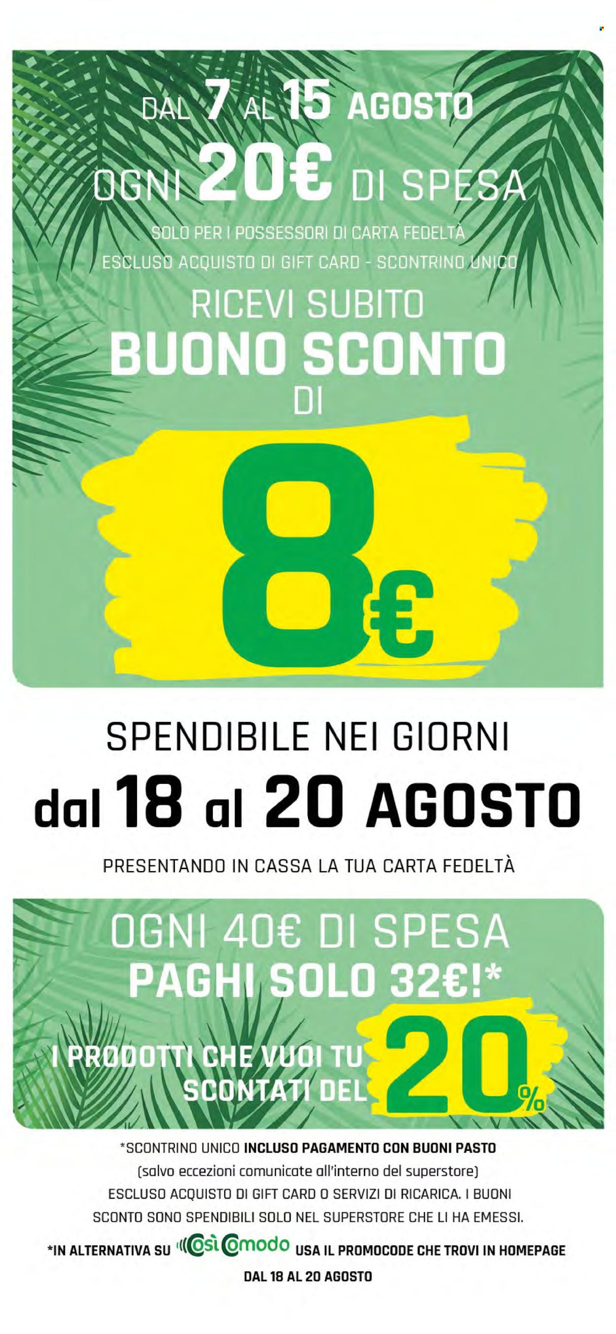 Volantino Famila - 7/8/2025 - 15/8/2025. Pagina 2