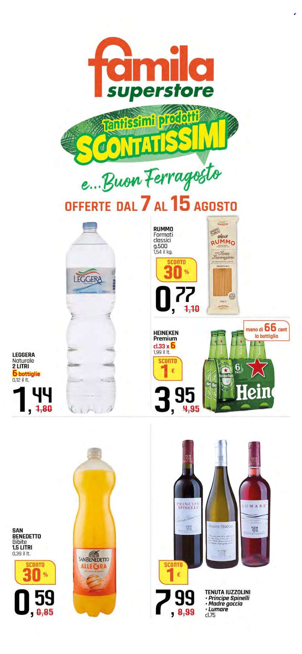 Volantino Famila - 7/8/2025 - 15/8/2025. Pagina 1