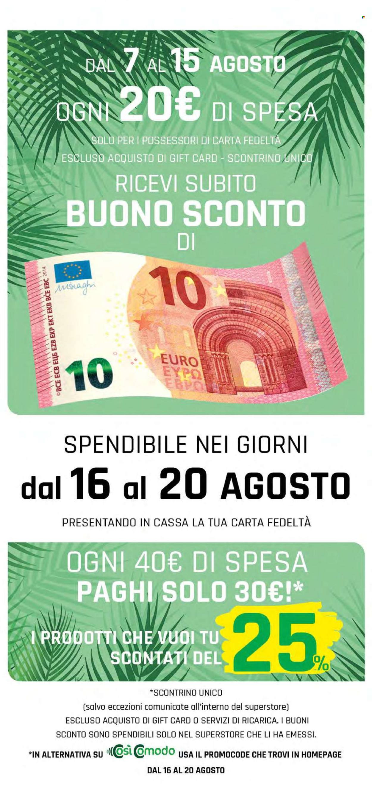 Volantino Famila - 7/8/2025 - 15/8/2025. Pagina 2