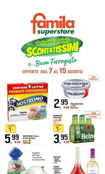 Volantino Famila - 7/8/2025 - 15/8/2025.