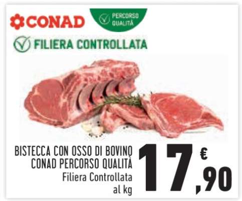 BISTECCA CON OSSO DI BOVINO CONAD PERCORSO QUALITÀ