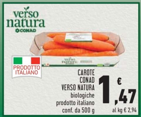 CAROTE CONAD VERSO NATURA