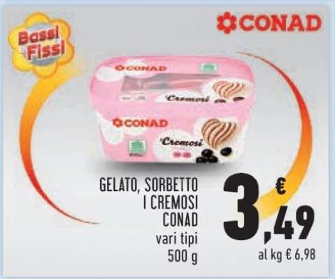 GELATO, SORBETTO I CREMOSI CONAD