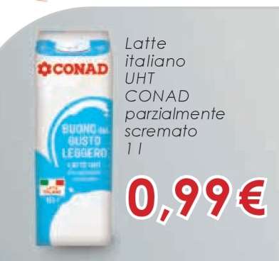 LATTE ITALIANO UHT CONAD