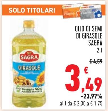 Olio di Semi di Girasole Sagra