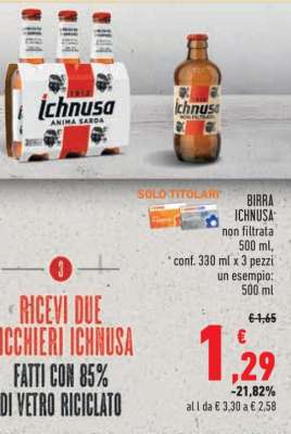 Birra Ichnusa non filtrata