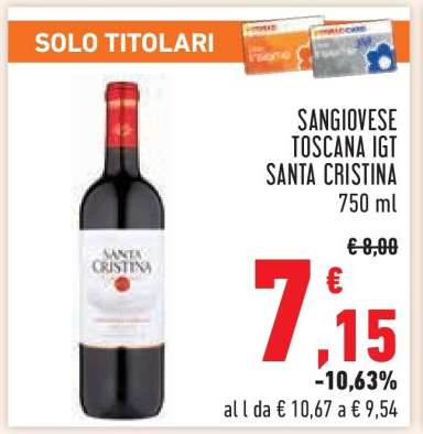SANGIOVESE TOSCANA IGT SANTA CRISTINA