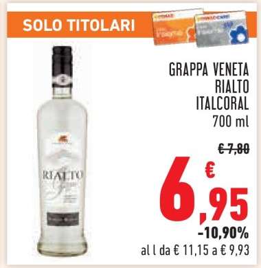 Grappa Veneta Rialto Italcoral