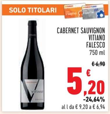 CABERNET SAUVIGNON VITIANO FALESCO 750 ml