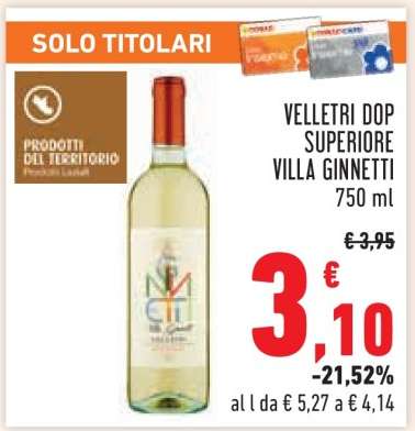 VELLETRI DOP SUPERIORE VILLA GINNETTI