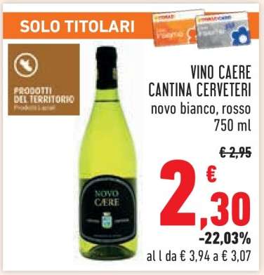 VINO CAERE CANTINA CERVETERI