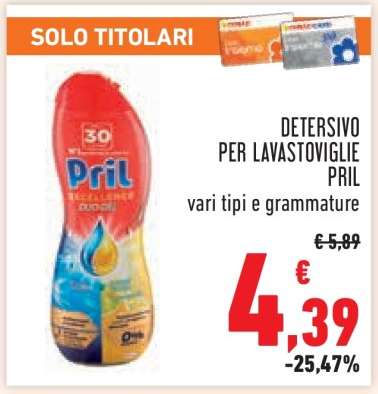 DETERSIVO PER LAVASTOVIGLIE PRIL