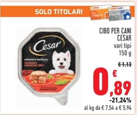 CIBO PER CANI CESAR