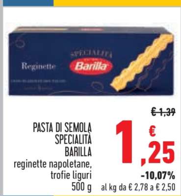 PASTA DI SEMOLA SPECIALITÀ BARILLA