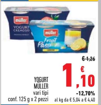 YOGURT MULLER vari tipi