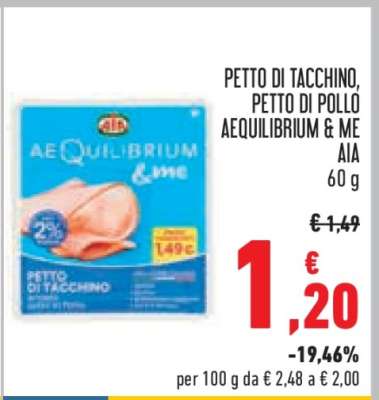 PETTO DI TACCHINO, PETTO DI POLLO AEQUILIBRIUM & ME