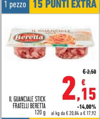 Il Guanciale Stick Fratelli Beretta