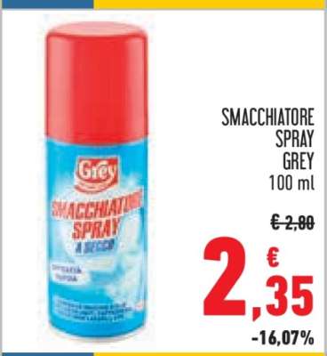 SMACCHIATORE SPRAY GREY