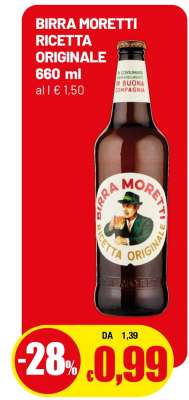 BIRRA MORETTI RICETTA ORIGINALE