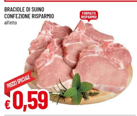 BRACIOLE DI SUINO CONFEZIONE RISPARMIO