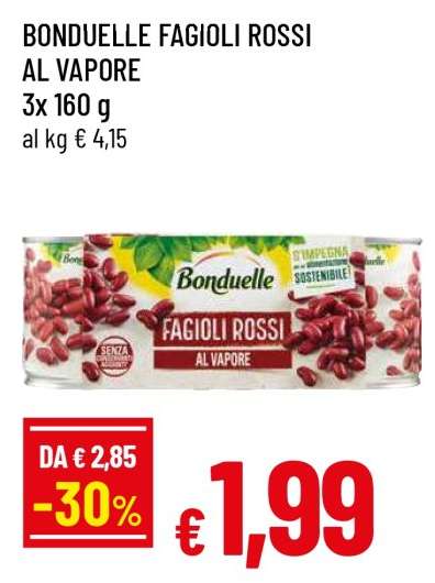 BONDUELLE FAGIOLI ROSSI AL VAPORE