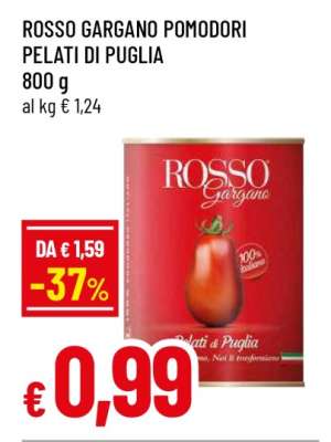 ROSSO GARGANO POMODORI PELATI DI PUGLIA