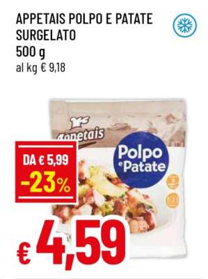 APPETAIS POLPO E PATATE SURGELATO