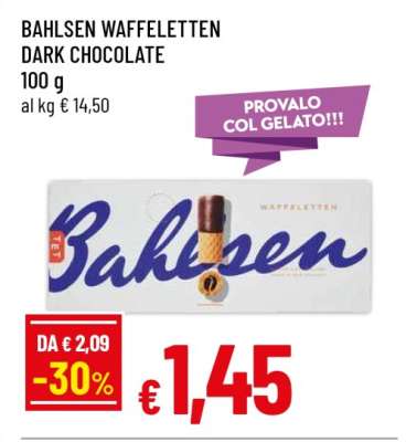 BAHLSEN WAFERLETTEN DARK CHOCOLATE