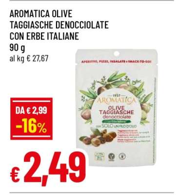 AROMATICA OLIVE TAGGIASCHE DENOCCIOLATE CON ERBE ITALIANE